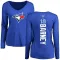 Women's Toronto Blue Jays Darwin Barney Royal Backer Slim Fit Long Sleeve T-Shirt