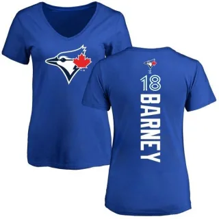 Women's Toronto Blue Jays Darwin Barney Royal Backer Slim Fit T-Shirt