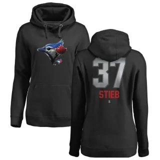 Women's Toronto Blue Jays Dave Stieb Black Branded Midnight Mascot Pullover Hoodie -