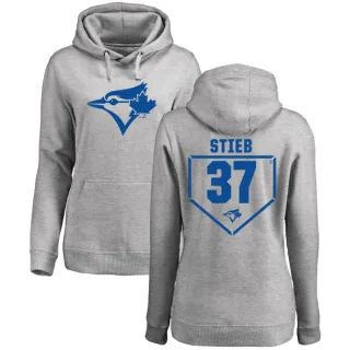 Women's Toronto Blue Jays Dave Stieb Gray Branded RBI Pullover Hoodie - Heathered