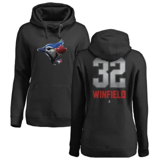 Women's Toronto Blue Jays Dave Winfield Black Branded Midnight Mascot Pullover Hoodie -