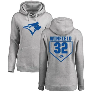 Women's Toronto Blue Jays Dave Winfield Gray Branded RBI Pullover Hoodie - Heathered