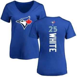 Women's Toronto Blue Jays Devon White White Backer Slim Fit T-Shirt Royal