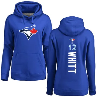 Women's Toronto Blue Jays Ernie Whitt Royal Backer Pullover Hoodie