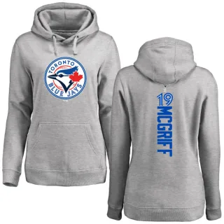 Women's Toronto Blue Jays Fred Mcgriff Ash Backer Pullover Hoodie