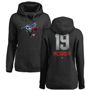 Women's Toronto Blue Jays Fred Mcgriff Black Branded Midnight Mascot Pullover Hoodie -