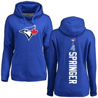 Women's Toronto Blue Jays George Springer Royal Backer Pullover Hoodie