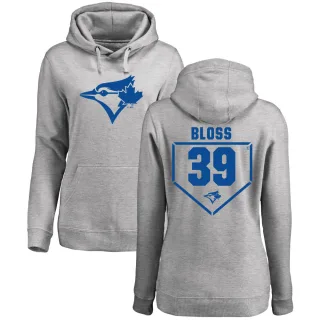 Women's Toronto Blue Jays Jake Bloss Gray Branded RBI Pullover Hoodie - Heathered