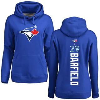 Women's Toronto Blue Jays Jesse Barfield Royal Backer Pullover Hoodie