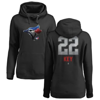 Women's Toronto Blue Jays Jimmy Key Black Branded Midnight Mascot Pullover Hoodie -