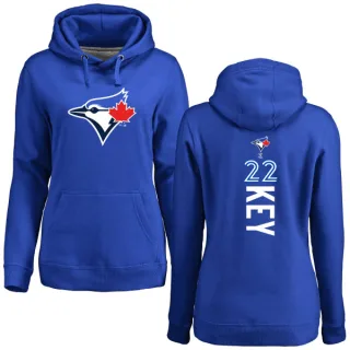 Women's Toronto Blue Jays Jimmy Key Royal Backer Pullover Hoodie