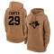 Women's Toronto Blue Jays Joe Carter Brown 2023 Salute to Service Pullover Hoodie