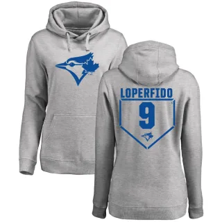 Women's Toronto Blue Jays Joey Loperfido Gray Branded RBI Pullover Hoodie - Heathered