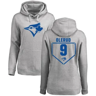 Women's Toronto Blue Jays John Olerud Gray Branded RBI Pullover Hoodie - Heathered