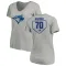 Women's Toronto Blue Jays Nicholas Raposo Gray RBI Slim Fit V-Neck T-Shirt Heathered