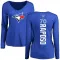 Women's Toronto Blue Jays Nicholas Raposo Royal Backer Slim Fit Long Sleeve T-Shirt