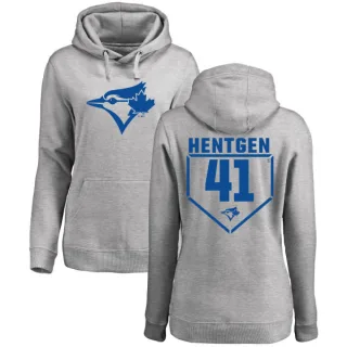 Women's Toronto Blue Jays Pat Hentgen Gray Branded RBI Pullover Hoodie - Heathered