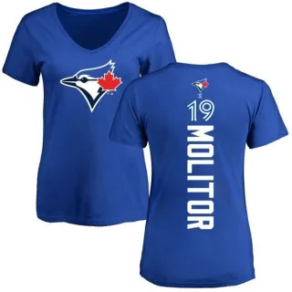 Women's Toronto Blue Jays Paul Molitor Royal Backer Slim Fit T-Shirt