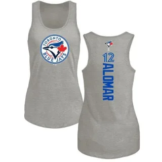 Women's Toronto Blue Jays Roberto Alomar Ash Backer Tank Top