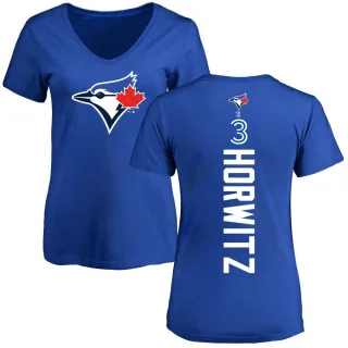 Women's Toronto Blue Jays Spencer Horwitz Royal Backer Slim Fit T-Shirt