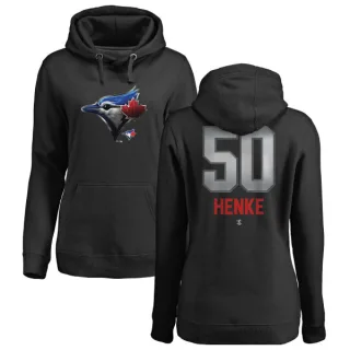 Women's Toronto Blue Jays Tom Henke Black Branded Midnight Mascot Pullover Hoodie -