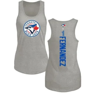 Women's Toronto Blue Jays Tony Fernandez Ash Backer Tank Top