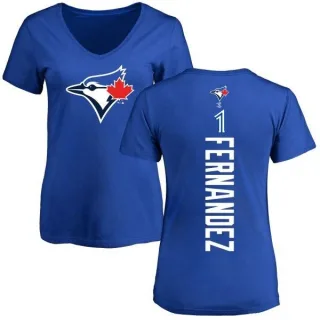 Women's Toronto Blue Jays Tony Fernandez Royal Backer Slim Fit T-Shirt