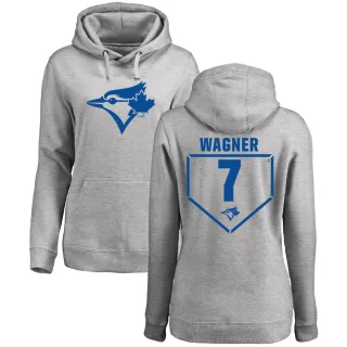 Women's Toronto Blue Jays Will Wagner Gray Branded RBI Pullover Hoodie - Heathered