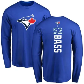 Youth Toronto Blue Jays Anthony Bass Royal Backer Long Sleeve T-Shirt