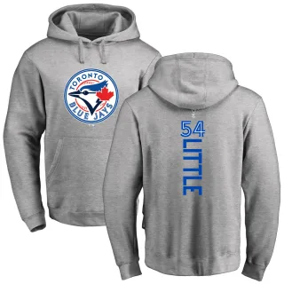 Youth Toronto Blue Jays Brendon Little Ash Backer Pullover Hoodie