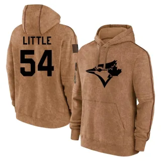 Youth Toronto Blue Jays Brendon Little Brown 2023 Salute to Service Club Pullover Hoodie