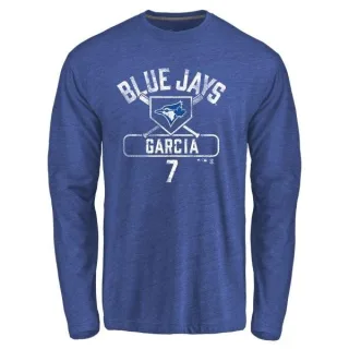 Youth Toronto Blue Jays Damaso Garcia Royal Base Runner Long Sleeve T-Shirt