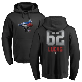 Youth Toronto Blue Jays Easton Lucas Black Branded Midnight Mascot Pullover Hoodie -