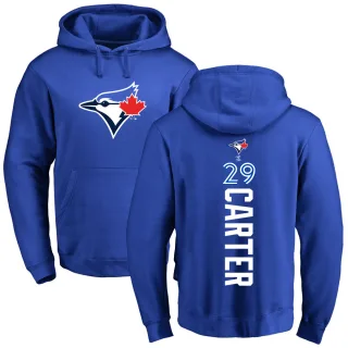 Youth Toronto Blue Jays Joe Carter Royal Backer Pullover Hoodie